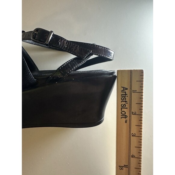 DANSKO Addison Wedge Strappy Black Patent Leather Sandals Women US 10.5-11 EU 41 - Picture 14 of 14